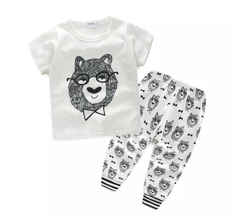 Thumbnail: Casual Baby Tops Pants Printed Outfit Clothes