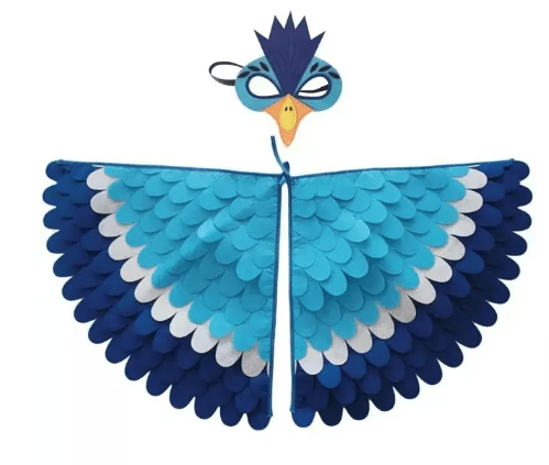 Thumbnail: Kids Unisex Stage Performance Owl Peacock Bird Party Mask Cloak