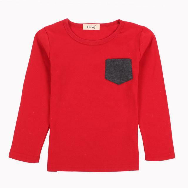 Thumbnail: Long Sleeve T Shirt Candy O Neck Tee Tops Boy Girl Clothes