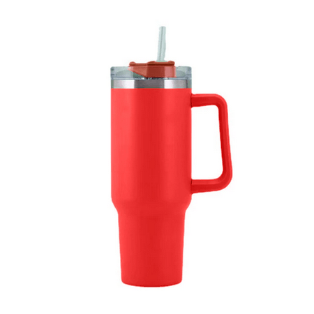 40oz Straw Coffee Insulation Cup With Handle