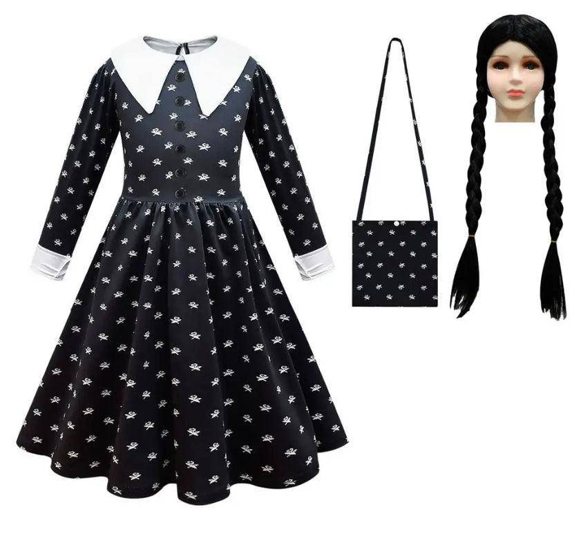 Thumbnail: Addams Wednesday Uniform Cosplay Costume Dress