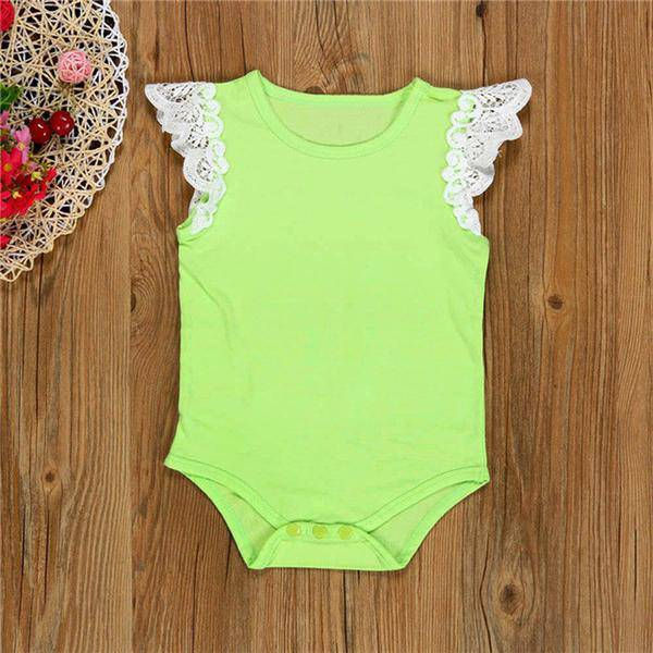 Thumbnail: Newborn Summer Baby Lace Jumpsuit