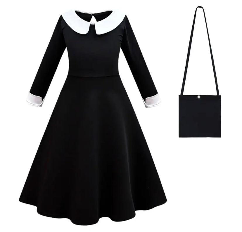 Thumbnail: Addams Wednesday Uniform Cosplay Costume Dress