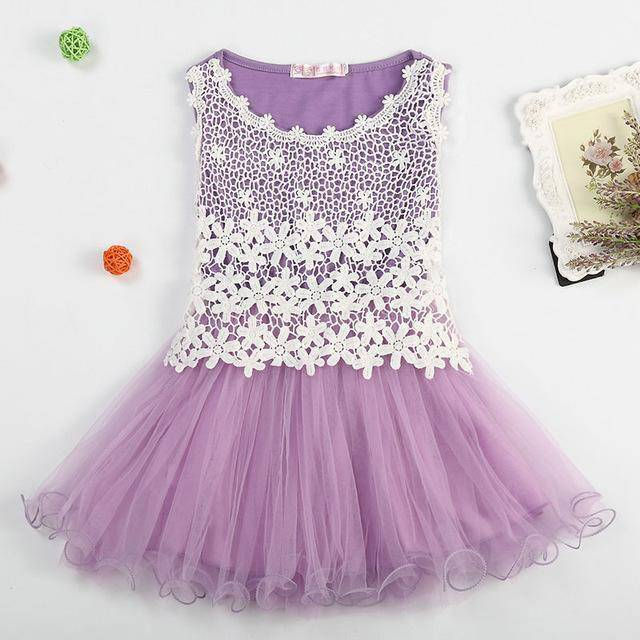 Thumbnail: New Lace Flower Girl Dresses Hollow Mesh