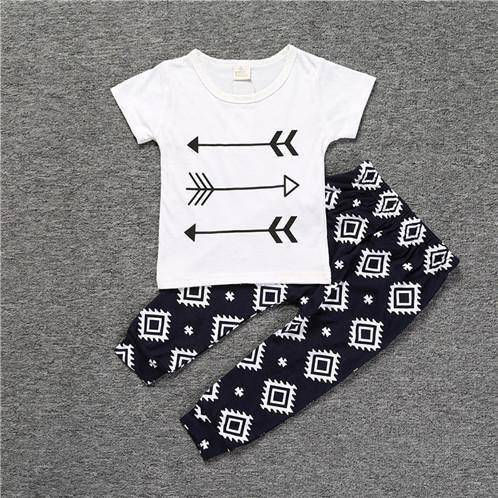 Thumbnail: Baby Cotton Animal Short Sleeve T Shirt Pants
