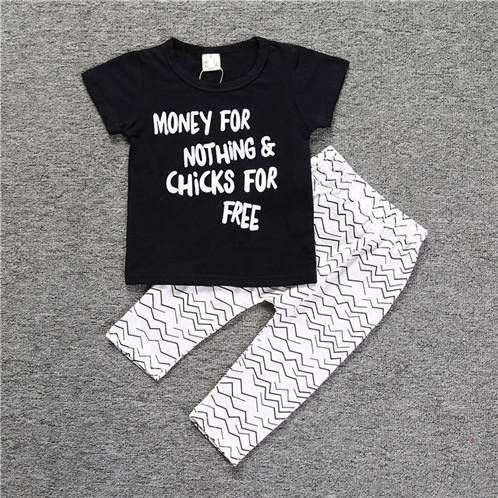 Thumbnail: Baby Cotton Animal Short Sleeve T Shirt Pants