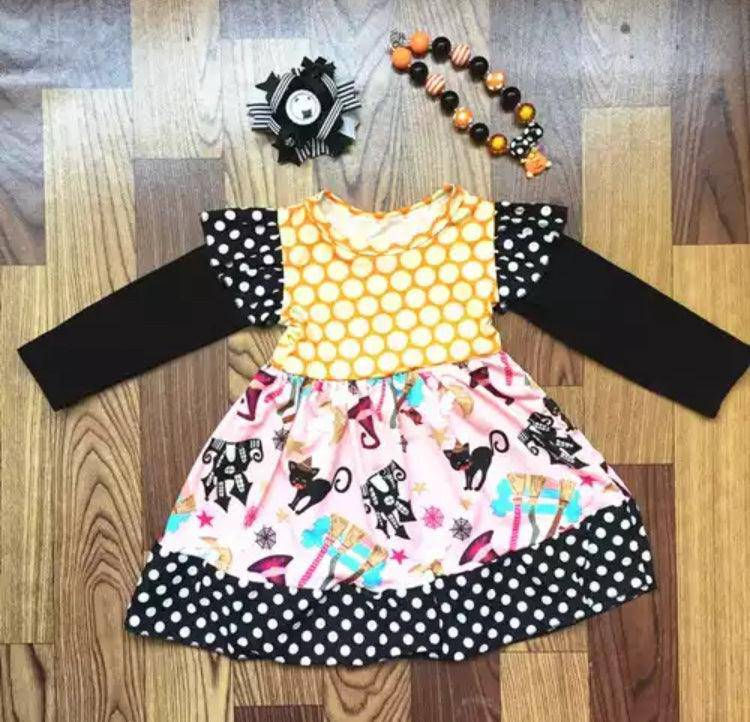 Thumbnail: Sets Beautiful Halloween Bow Necklace Dress
