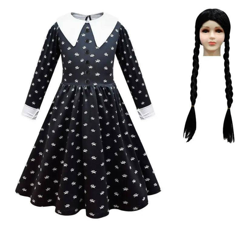 Thumbnail: Addams Wednesday Uniform Cosplay Costume Dress