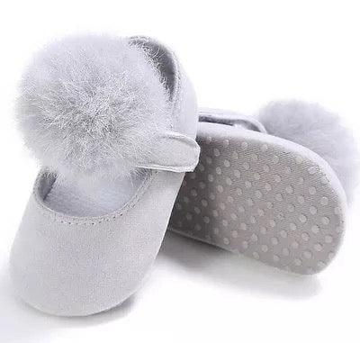 Thumbnail: Beautiful Baby Girl Princess Soft Plush Pom Shoes