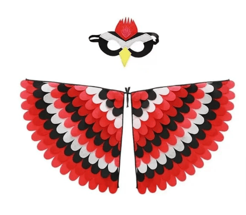 Thumbnail: Kids Unisex Stage Performance Owl Peacock Bird Party Mask Cloak