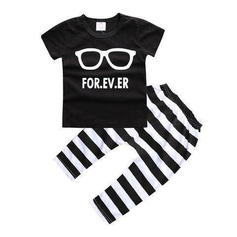 Thumbnail: Baby Cotton Animal Short Sleeve T Shirt Pants