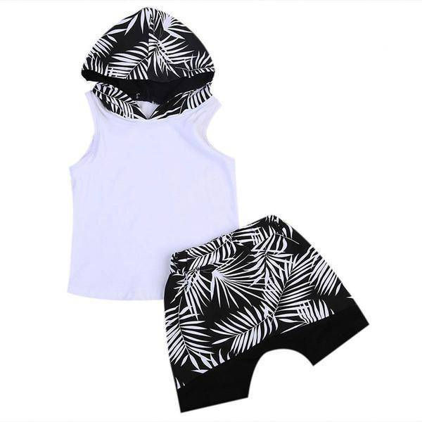 Baby Boy Hoodie T-Shirt Tops Shorts Outfit
