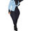 Thumbnail: Women Streetwear Plus Size Vovelty Denim One Shoulder Jackets