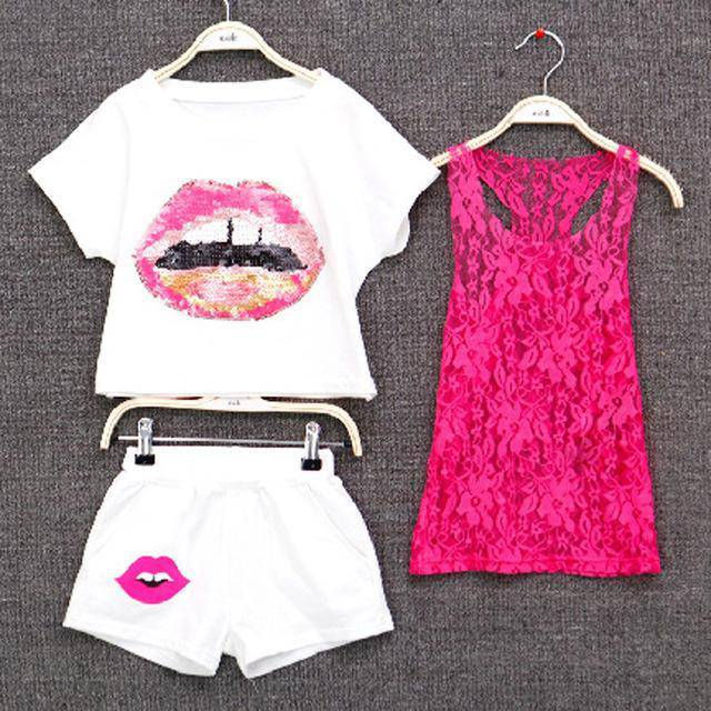 Thumbnail: Summer Kid European Style Top T Shirt Shorts Clothes