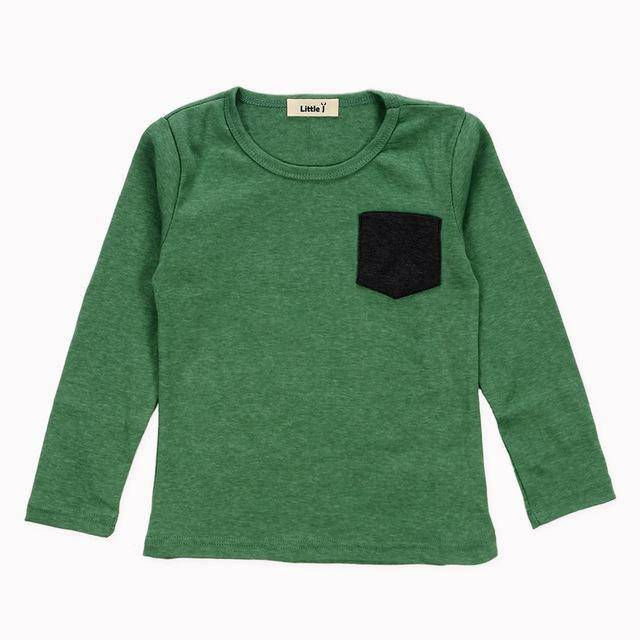 Thumbnail: Long Sleeve T Shirt Candy O Neck Tee Tops Boy Girl Clothes