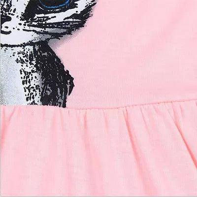 Thumbnail: Adorable Beautiful Girl Dress Cat Print Clothes