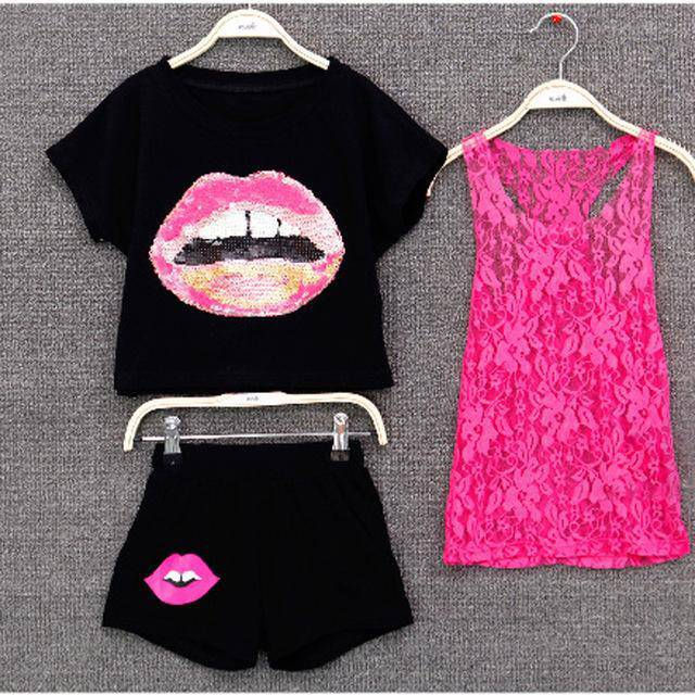 Thumbnail: Summer Kid European Style Top T Shirt Shorts Clothes