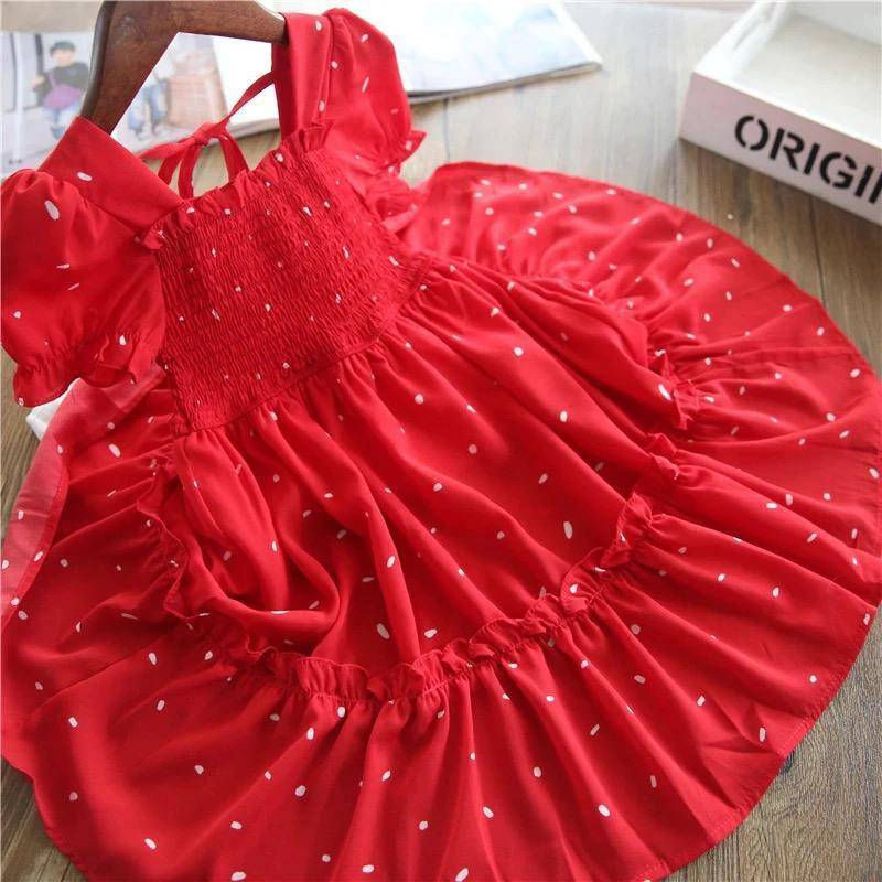Thumbnail: Princess Girls Summer Sundress Fairy Puff Dress