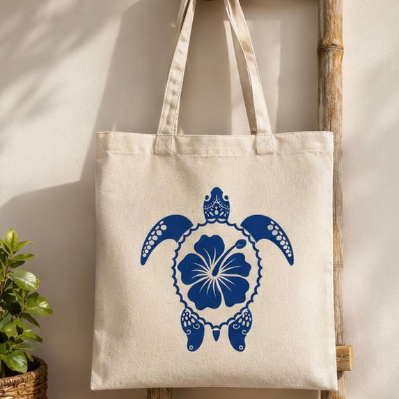 Tote Bag Tortue Tropicale