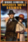 Malice Domestic: Mystery Most Devious, Issue 18. A cover of man and woman, both in detective hats and trench coats, standing back to back with a building in the foggy distance.