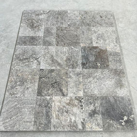 Premium Silver Travertine French Pattern