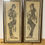 Miniature : Lot de 2 toiles balinaises vintage années 80 motifs traditionnels déco murale
