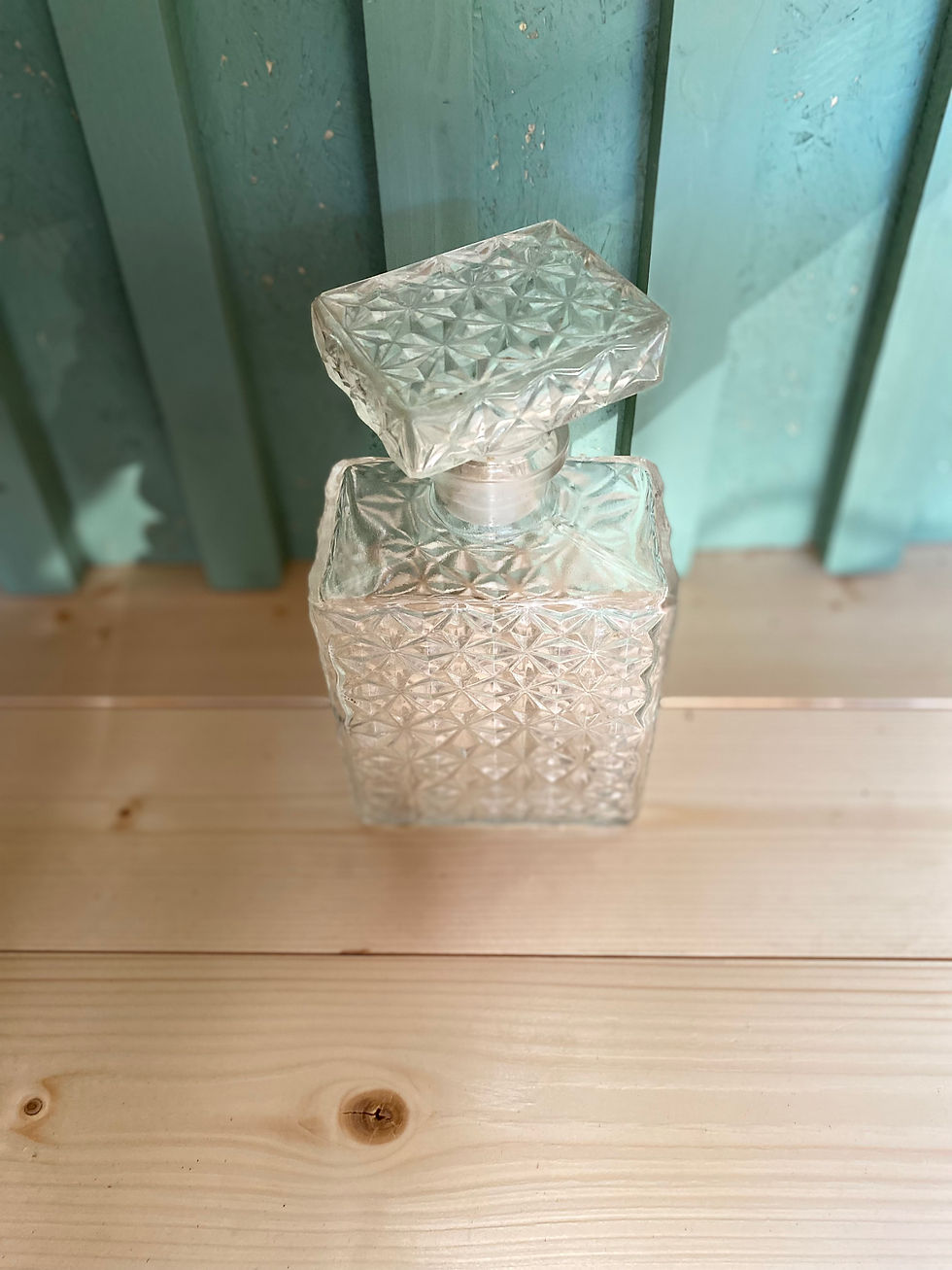 Miniature : Bouteille de whisky en verre moulé
