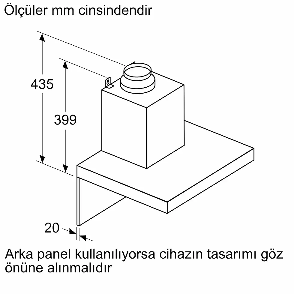 Küçük resim: DVB6K720 - Duvar Tipi Davlumbaz 60 cm Beyaz