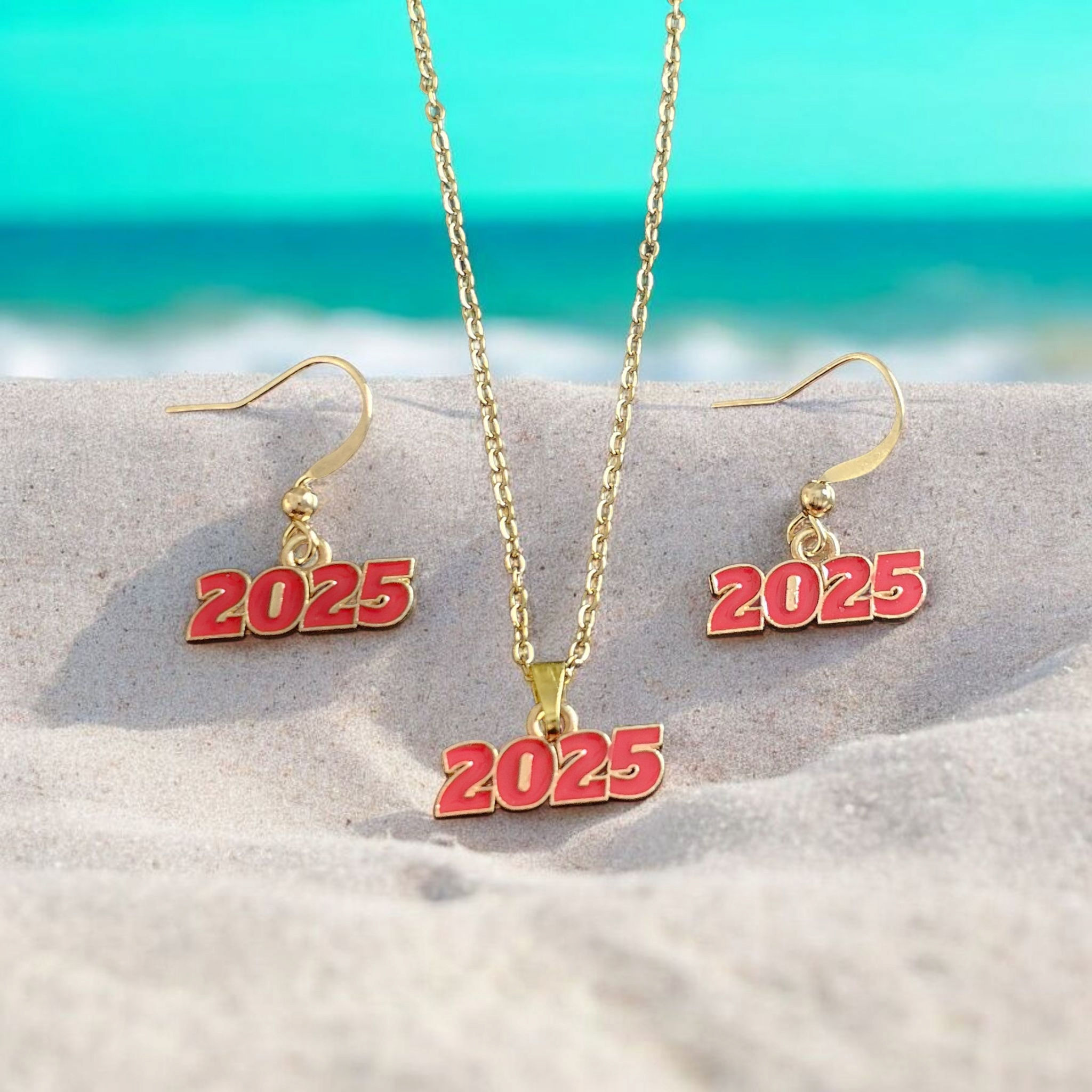 2025 Grad Necklace Earring Set