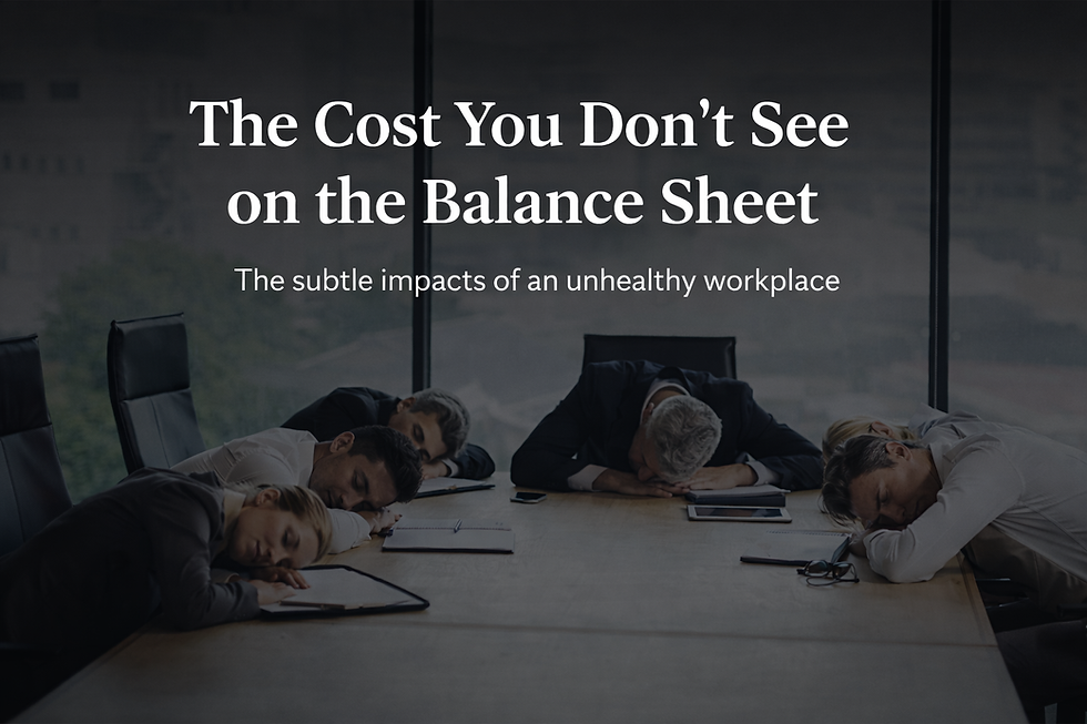 Unhealthy workplace culture