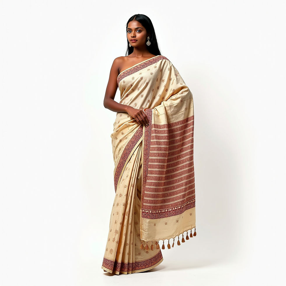 Block Printed Cotton Saree