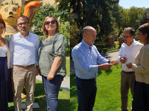 DER VEREİN DER DİE FARBEN MIT DEM LOGO AUF DER FLAGGE VON ZWEI LÄNDERN, IN DENEN WIR LEBEN, IKONIERT!