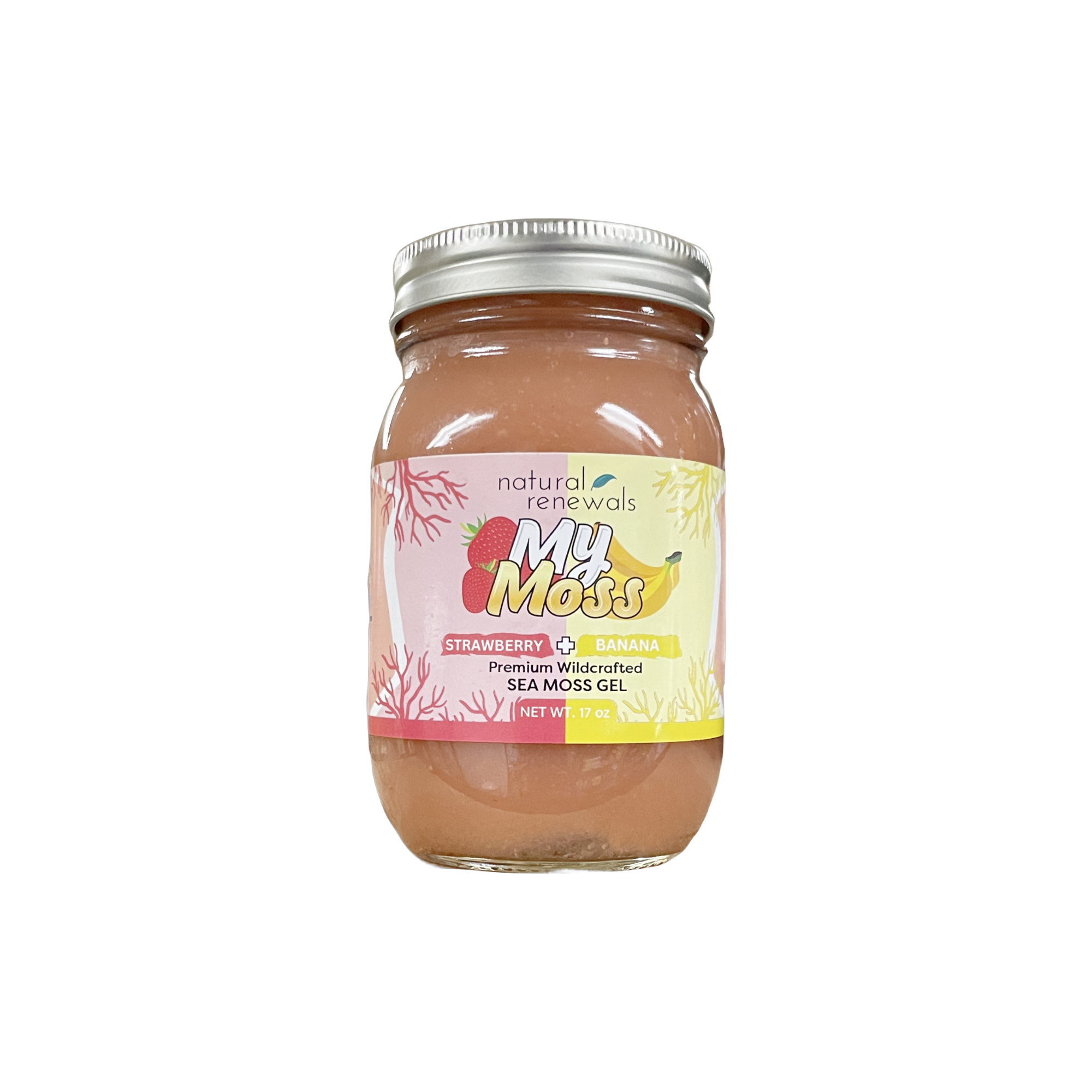 Irish (Sea) Moss Gel w/ Strawberry & Banana, 16 oz