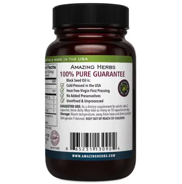 Thumbnail: Amazing Herbs Black Seed Oil Softgels 500mg