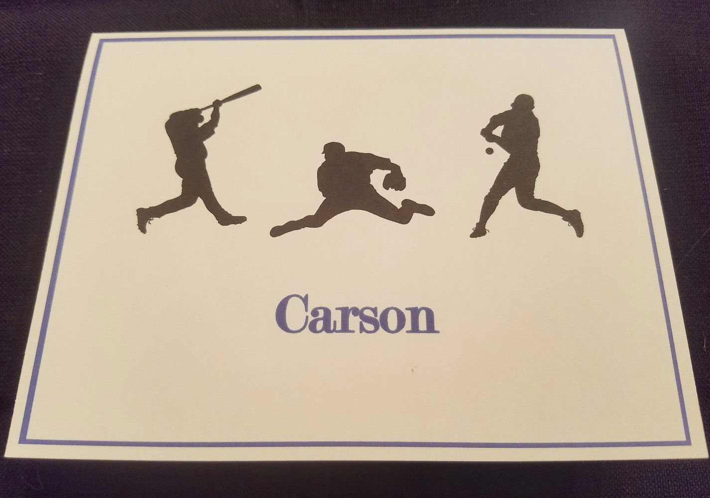 Personalized Baseball Theme Cards