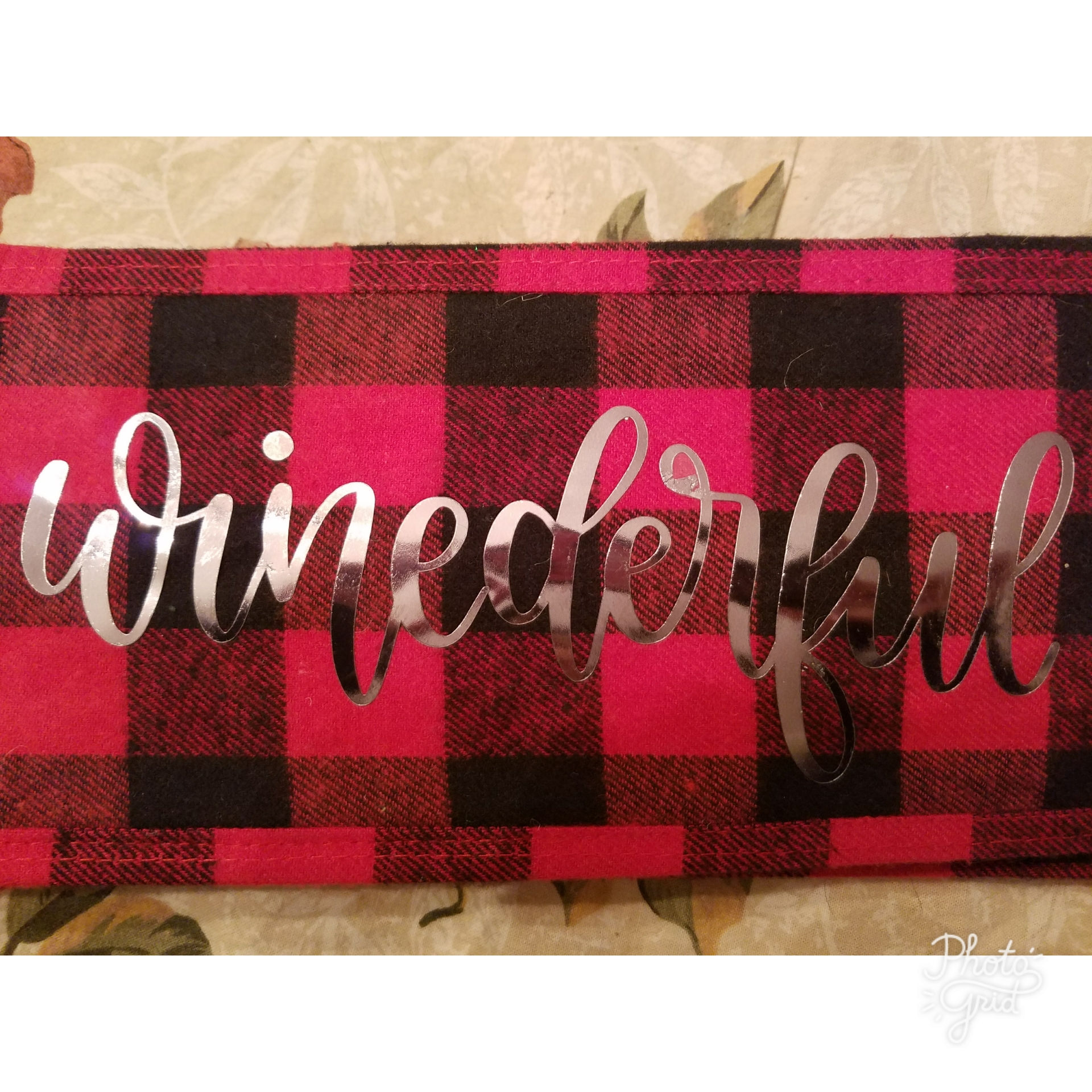 Flannel Buffalo Plaid Wine Bag