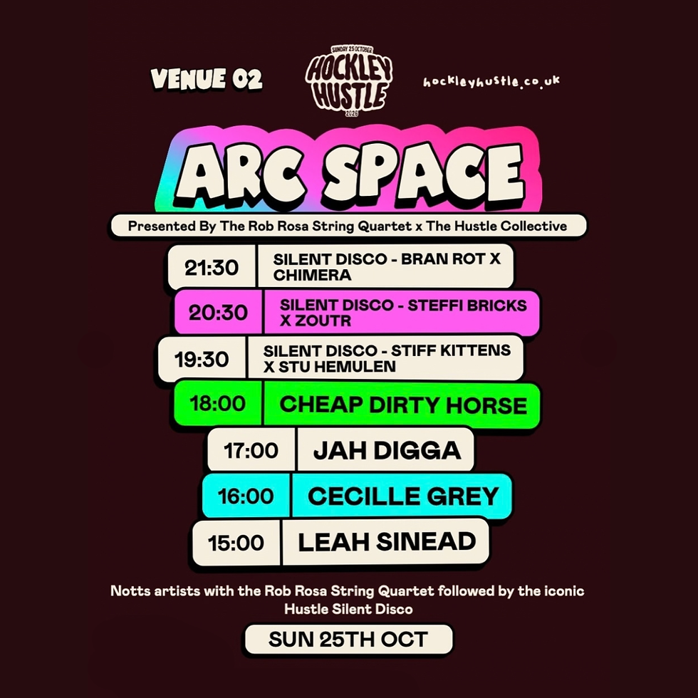 Line up at ARC Space Hockley Hustle 2026