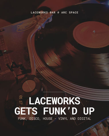 DJ night at Laceworks bar featuring funk and disco vinyl