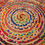 Thumbnail: Round Jute and Recycled Cotton Rug - 90 cm