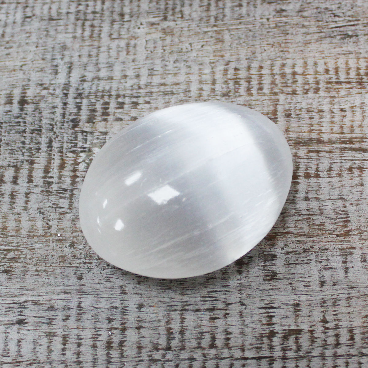 Selenite Palm Stone