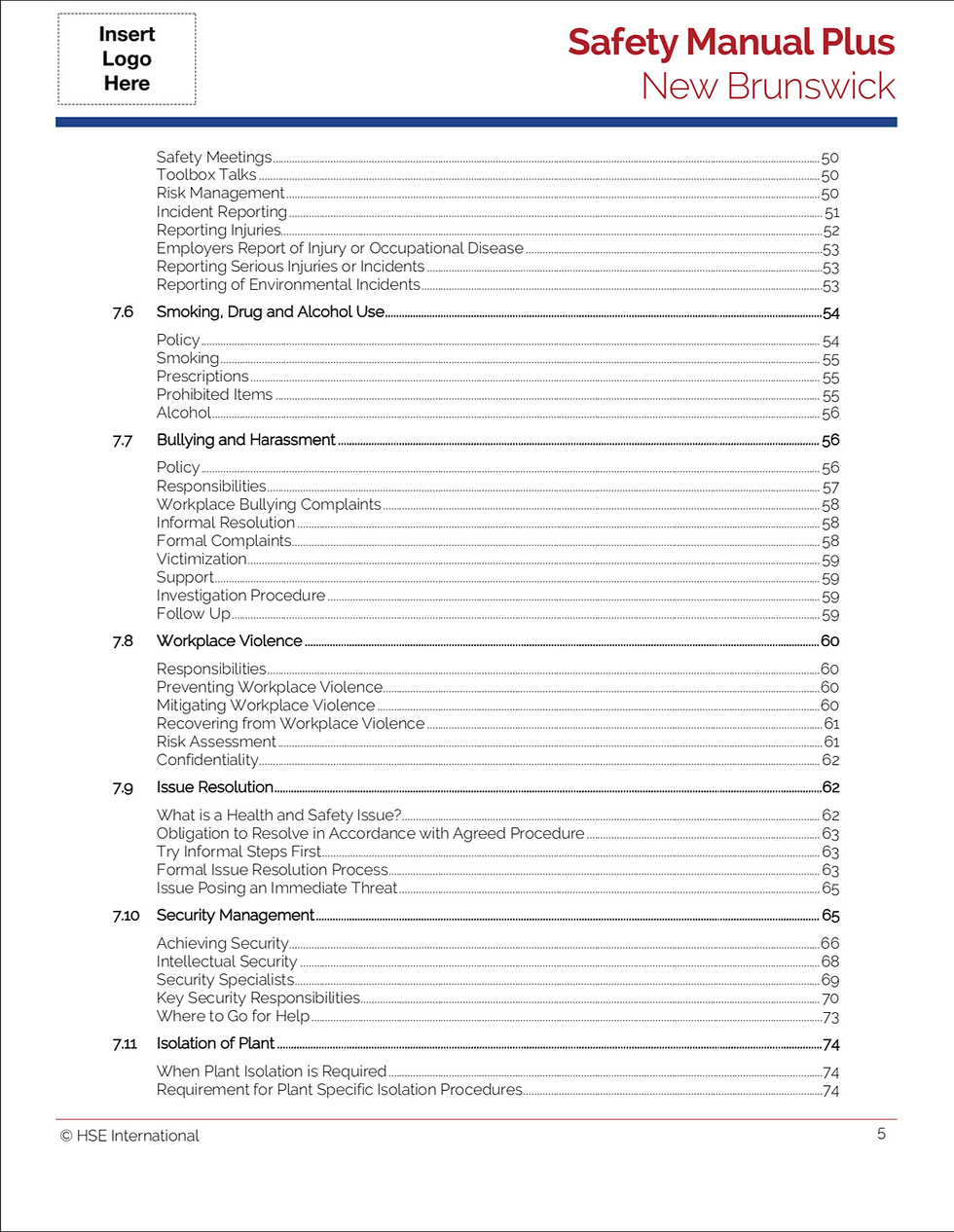 Miniature : New Brunswick Safety Manual Plus
