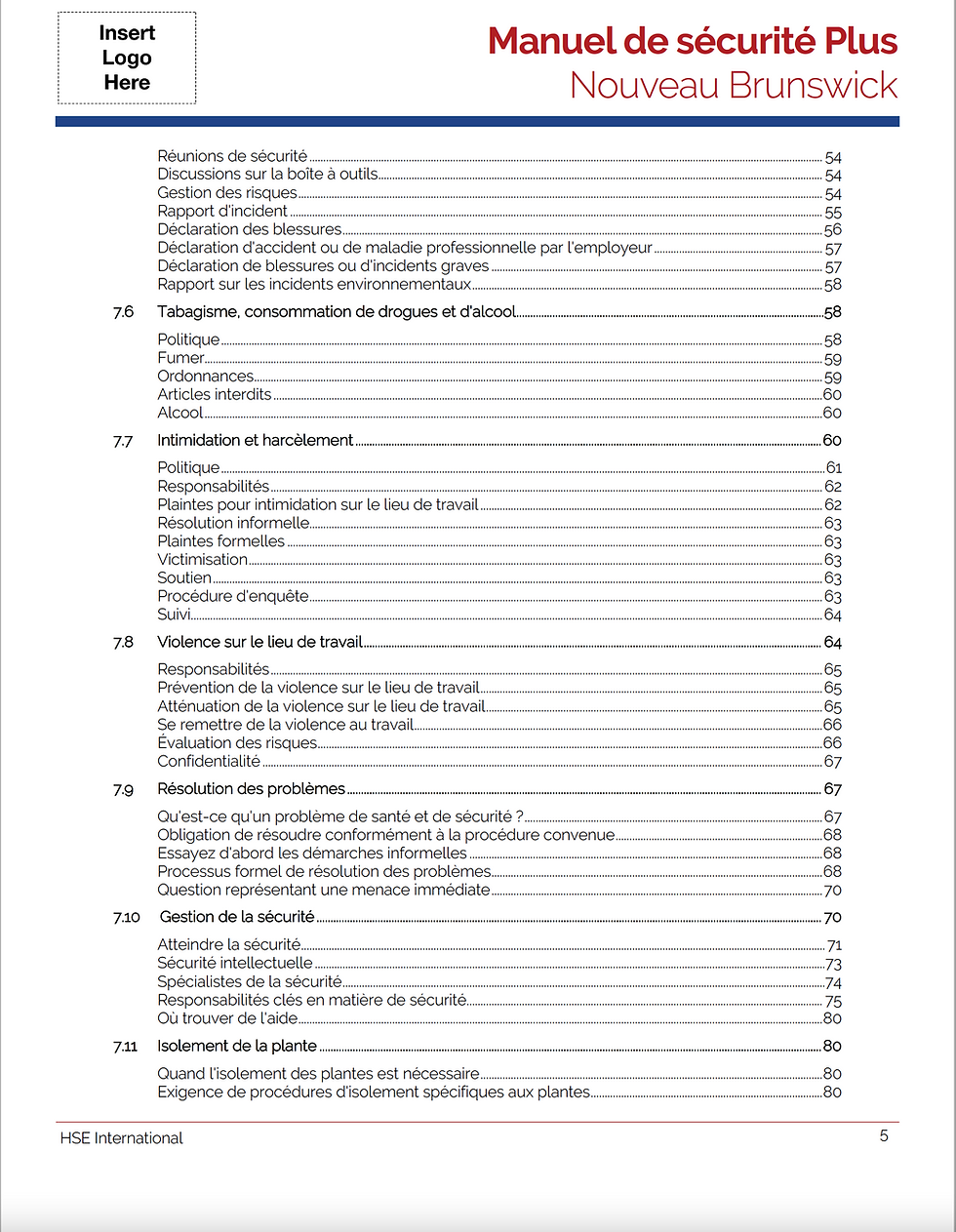Miniatura: New Brunswick Safety Manual Plus - French