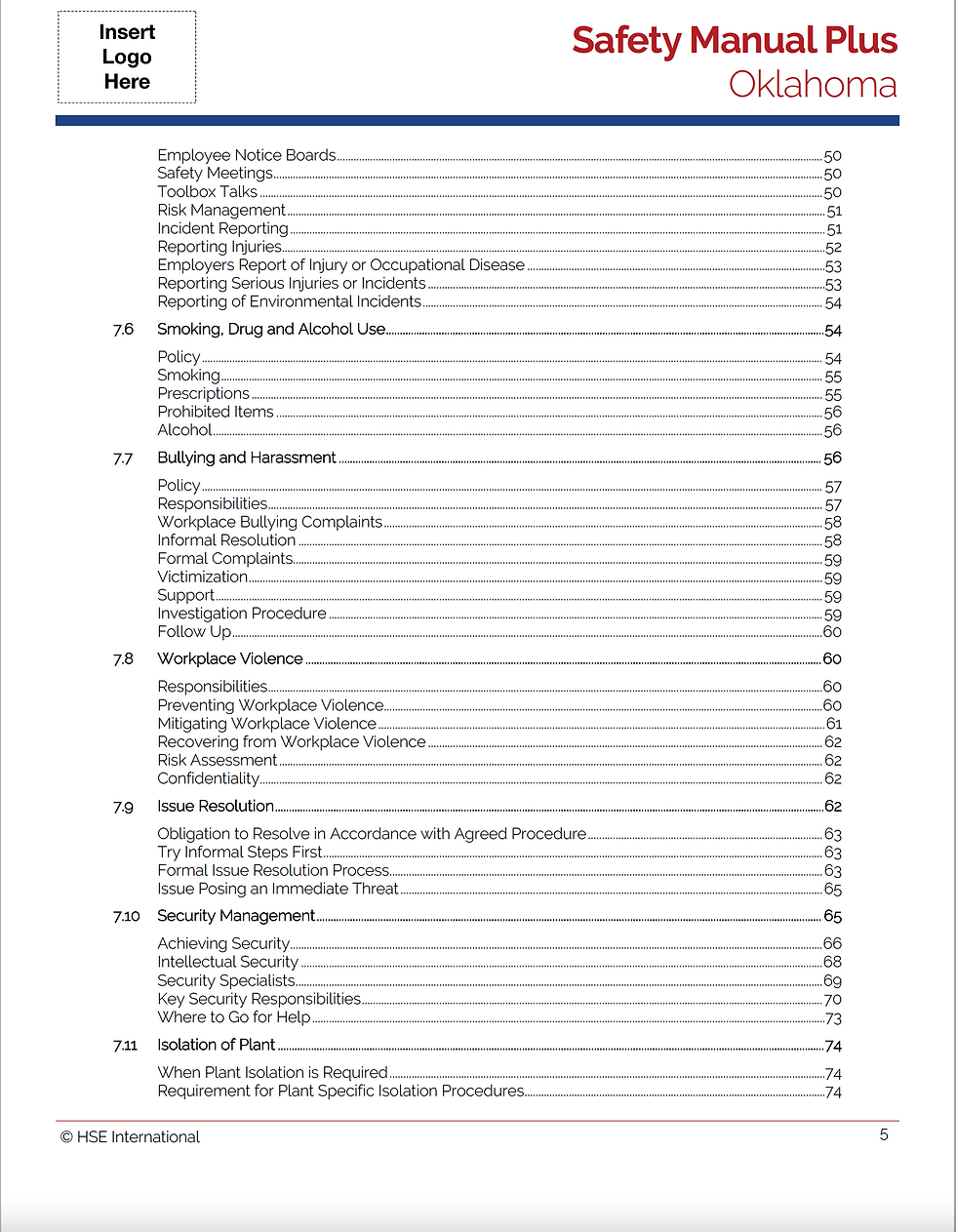 Miniature : Oklahoma Safety Manual Plus Binder Pack