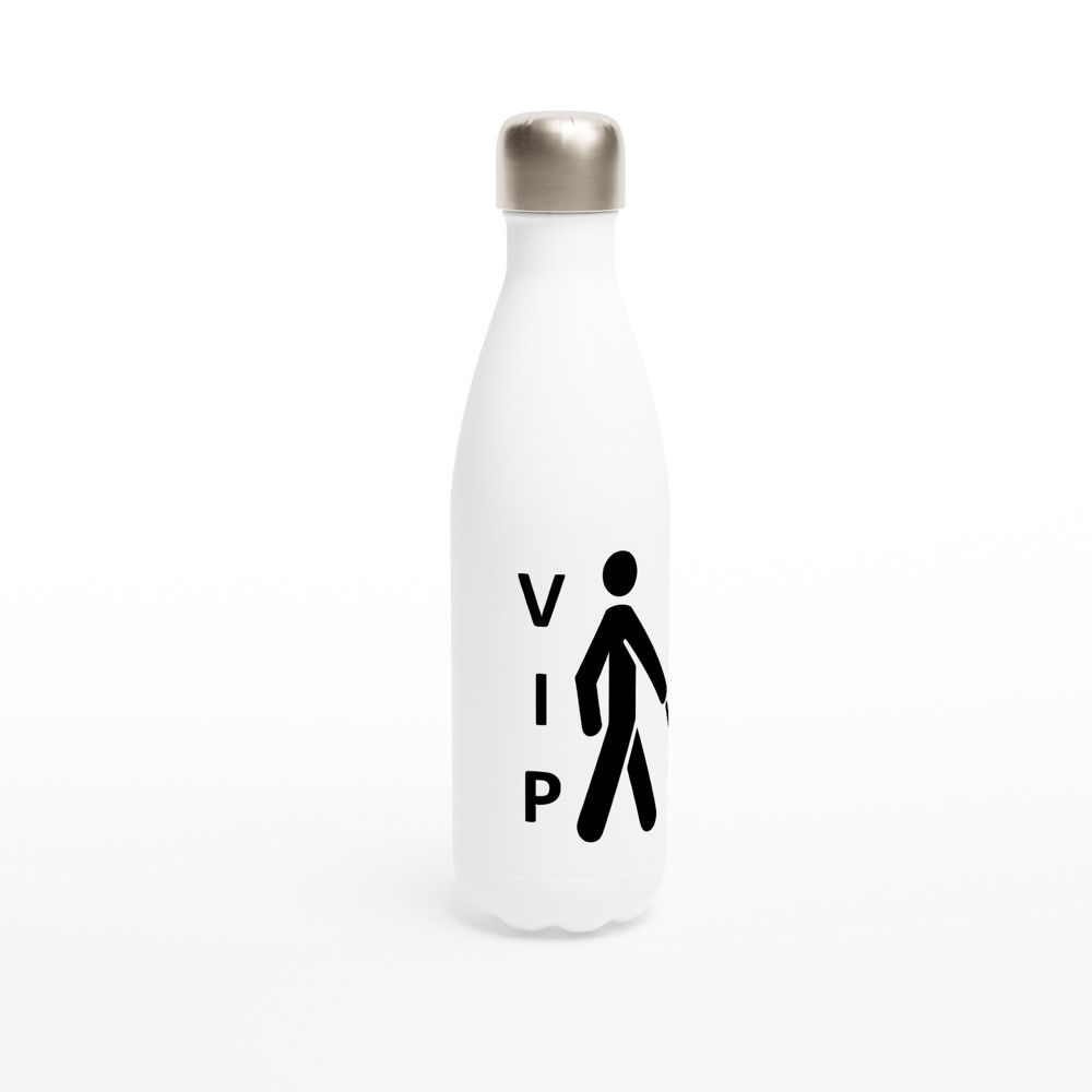 VIP White 17oz Stainless Steel Water Bottle