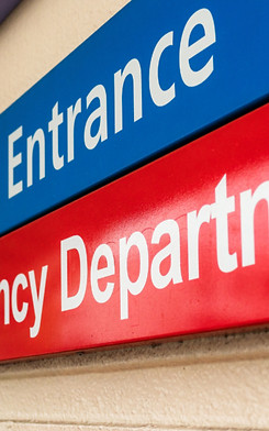 NHS entrance signage