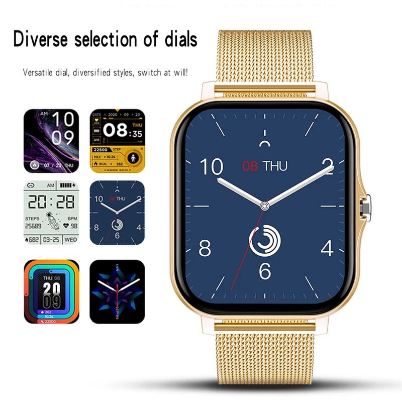 Thumbnail: 2022 New Women Smart watch Color Screen Full touch Fitness Tracker Bluetooth