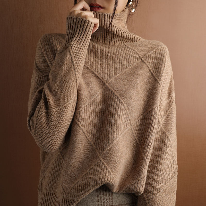Thumbnail: Cashmere sweater women turtleneck sweater 
