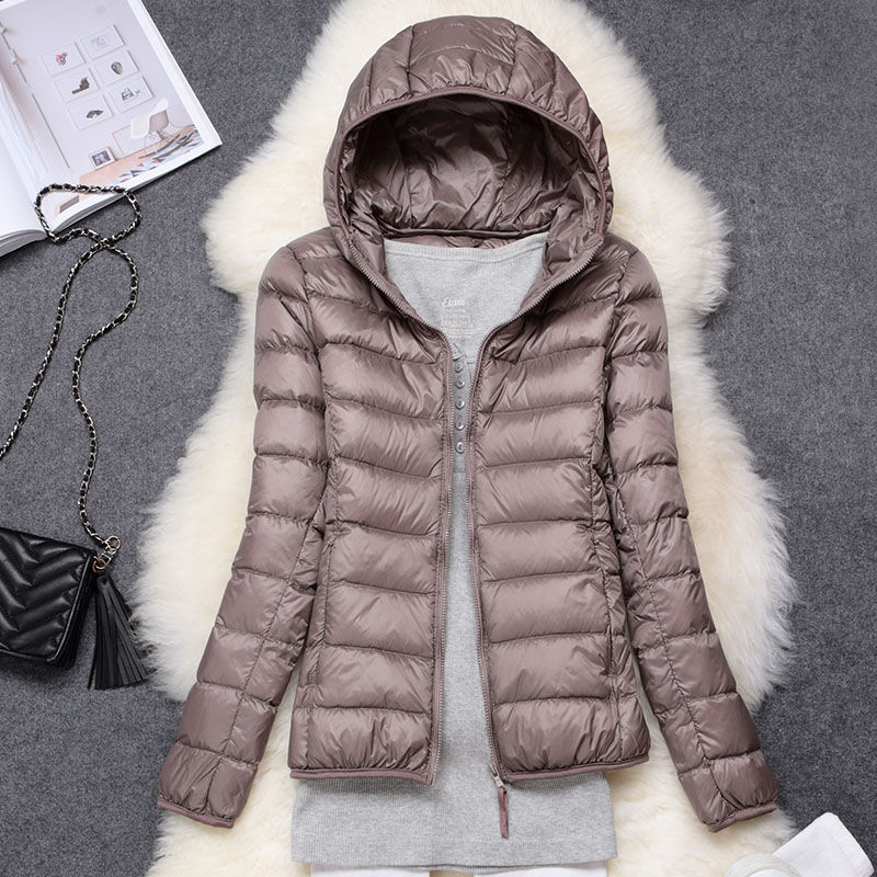 Thumbnail: Autumn Women Ultralight Thin Down Jacket 90% White Duck Down 