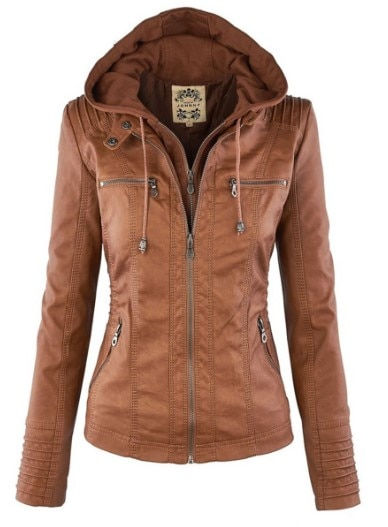 Thumbnail: Faux Leather Jacket Women 
