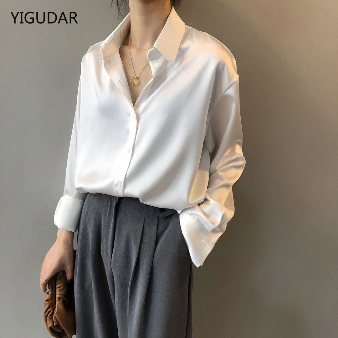 Autumn Silk Vintage Blouse Women